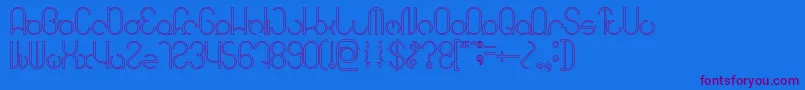 HENDERSON Hollow Font – Purple Fonts on Blue Background