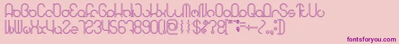 HENDERSON Hollow-Schriftart – Violette Schriften auf rosa Hintergrund