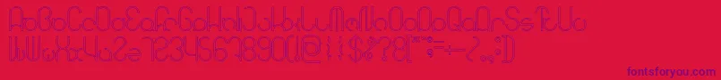 HENDERSON Hollow Font – Purple Fonts on Red Background