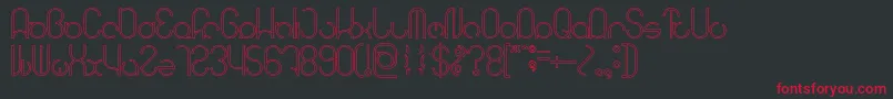 HENDERSON Hollow Font – Red Fonts on Black Background