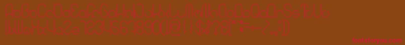 HENDERSON Hollow Font – Red Fonts on Brown Background