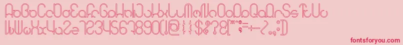 HENDERSON Hollow Font – Red Fonts on Pink Background