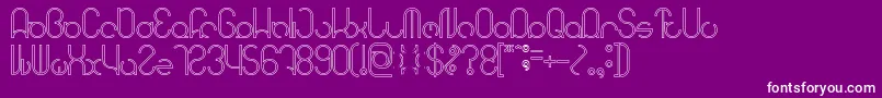 HENDERSON Hollow Font – White Fonts on Purple Background