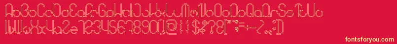 HENDERSON Hollow Font – Yellow Fonts on Red Background