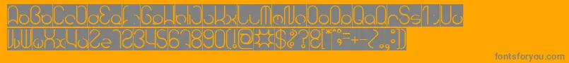フォントHENDERSON Inverse – オレンジの背景に灰色の文字