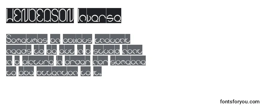 Schriftart HENDERSON Inverse