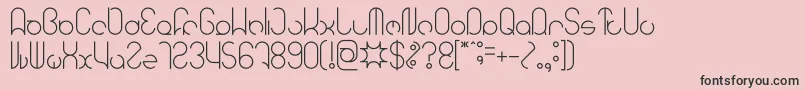 HENDERSON Light Font – Black Fonts on Pink Background