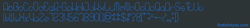 HENDERSON Light Font – Blue Fonts on Black Background