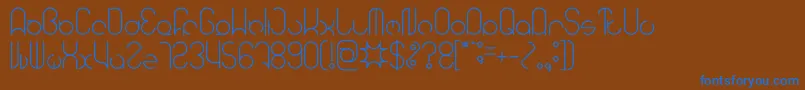 HENDERSON Light Font – Blue Fonts on Brown Background
