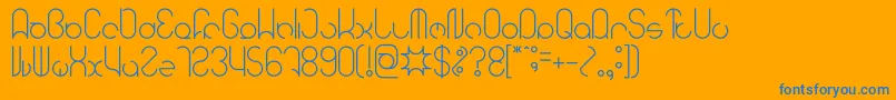 Weitere Informationen zur HENDERSON Light-Schriftart HENDERSON Light-Schriftart – Blaue Schriften auf orangefarbenem Hintergrund