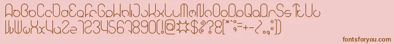 HENDERSON Light Font – Brown Fonts on Pink Background