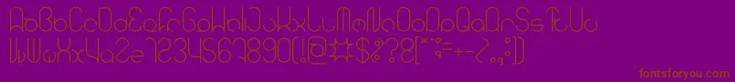 HENDERSON Light Font – Brown Fonts on Purple Background