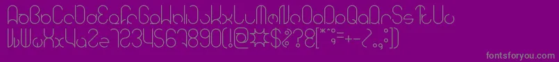 HENDERSON Light-Schriftart – Graue Schriften auf violettem Hintergrund