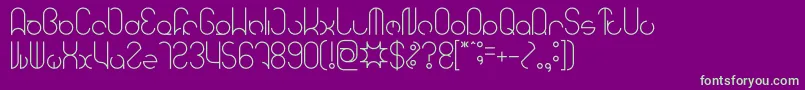 HENDERSON Light Font – Green Fonts on Purple Background