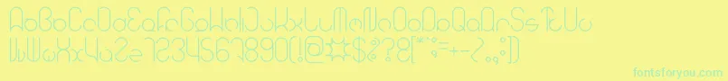HENDERSON Light-fontti – vihreät fontit keltaisella taustalla
