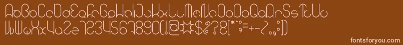 HENDERSON Light Font – Pink Fonts on Brown Background