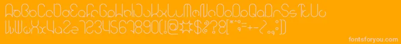 HENDERSON Light Font – Pink Fonts on Orange Background