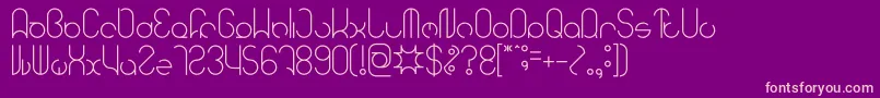 HENDERSON Light Font – Pink Fonts on Purple Background