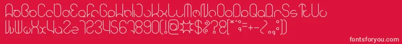 HENDERSON Light Font – Pink Fonts on Red Background