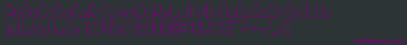 HENDERSON Light-fontti – violetit fontit mustalla taustalla