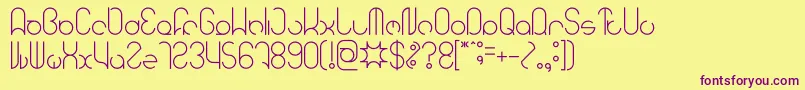 HENDERSON Light Font – Purple Fonts on Yellow Background
