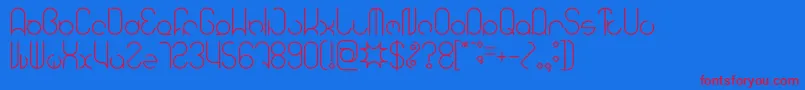 HENDERSON Light Font – Red Fonts on Blue Background