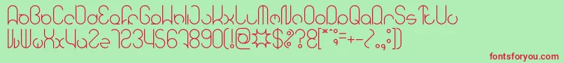 HENDERSON Light Font – Red Fonts on Green Background