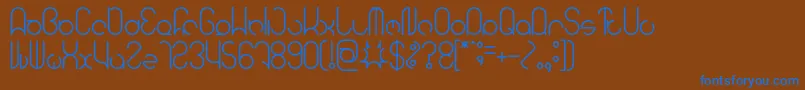 HENDERSON Font – Blue Fonts on Brown Background