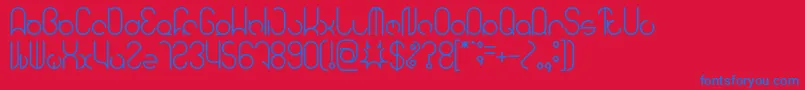 HENDERSON Font – Blue Fonts on Red Background