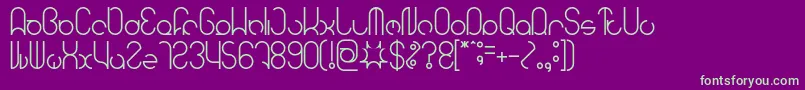 HENDERSON Font – Green Fonts on Purple Background