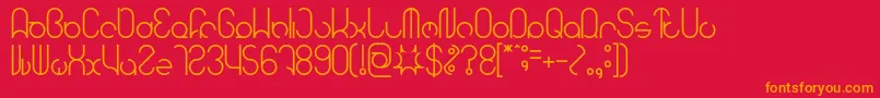 HENDERSON Font – Orange Fonts on Red Background