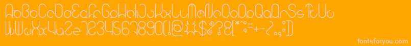 HENDERSON Font – Pink Fonts on Orange Background