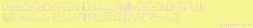 Saiba mais sobre a fonte HENDERSON Fonte HENDERSON – fontes rosa em um fundo amarelo