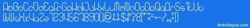 HENDERSON Font – Yellow Fonts on Blue Background