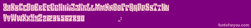 Hendrix Groove Font – Pink Fonts on Purple Background