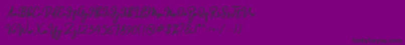 Hendryan-Schriftart – Schwarze Schriften auf violettem Hintergrund