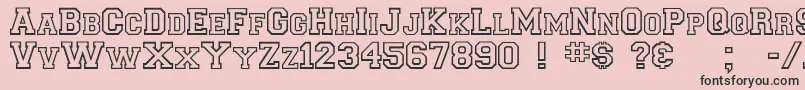 Collegiateoutlineflf Font – Black Fonts on Pink Background