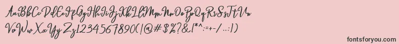 Hendryan Font – Black Fonts on Pink Background