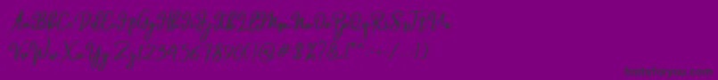 Hendryan Font – Black Fonts on Purple Background