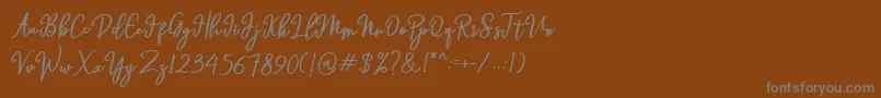 Шрифт Hendryan – серые шрифты на коричневом фоне