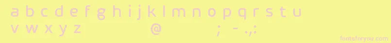 Henorias Font – Pink Fonts on Yellow Background