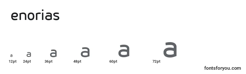 Henorias Font Sizes