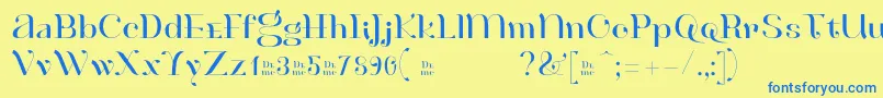 HenriModeste Demo Font – Blue Fonts on Yellow Background