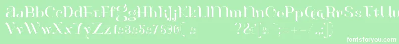 HenriModeste Demo Font – White Fonts on Green Background