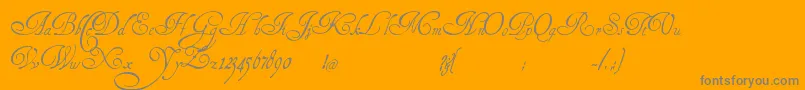 More about HenryMorganHand Font HenryMorganHand Font – Gray Fonts on Orange Background
