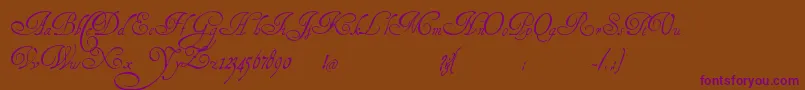 Saiba mais sobre a fonte HenryMorganHand Fonte HenryMorganHand – fontes roxas em um fundo marrom