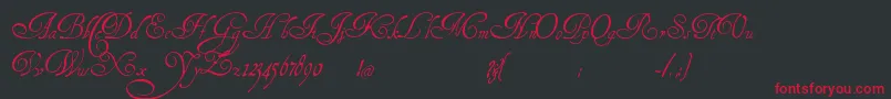 HenryMorganHand-Schriftart – Rote Schriften auf schwarzem Hintergrund