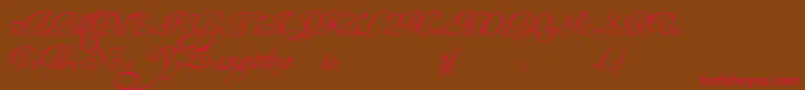 HenryMorganHand Font – Red Fonts on Brown Background