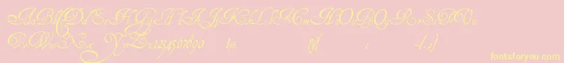 HenryMorganHand Font – Yellow Fonts on Pink Background