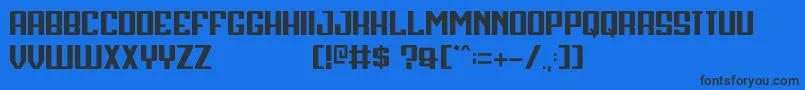 HenshinSansBoldDemo Font – Black Fonts on Blue Background